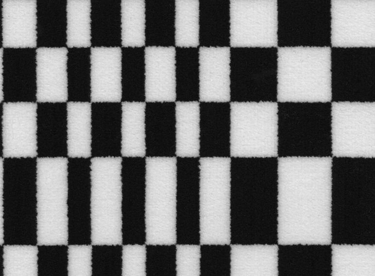 Porsche Pasha — Black / White fabric swatch