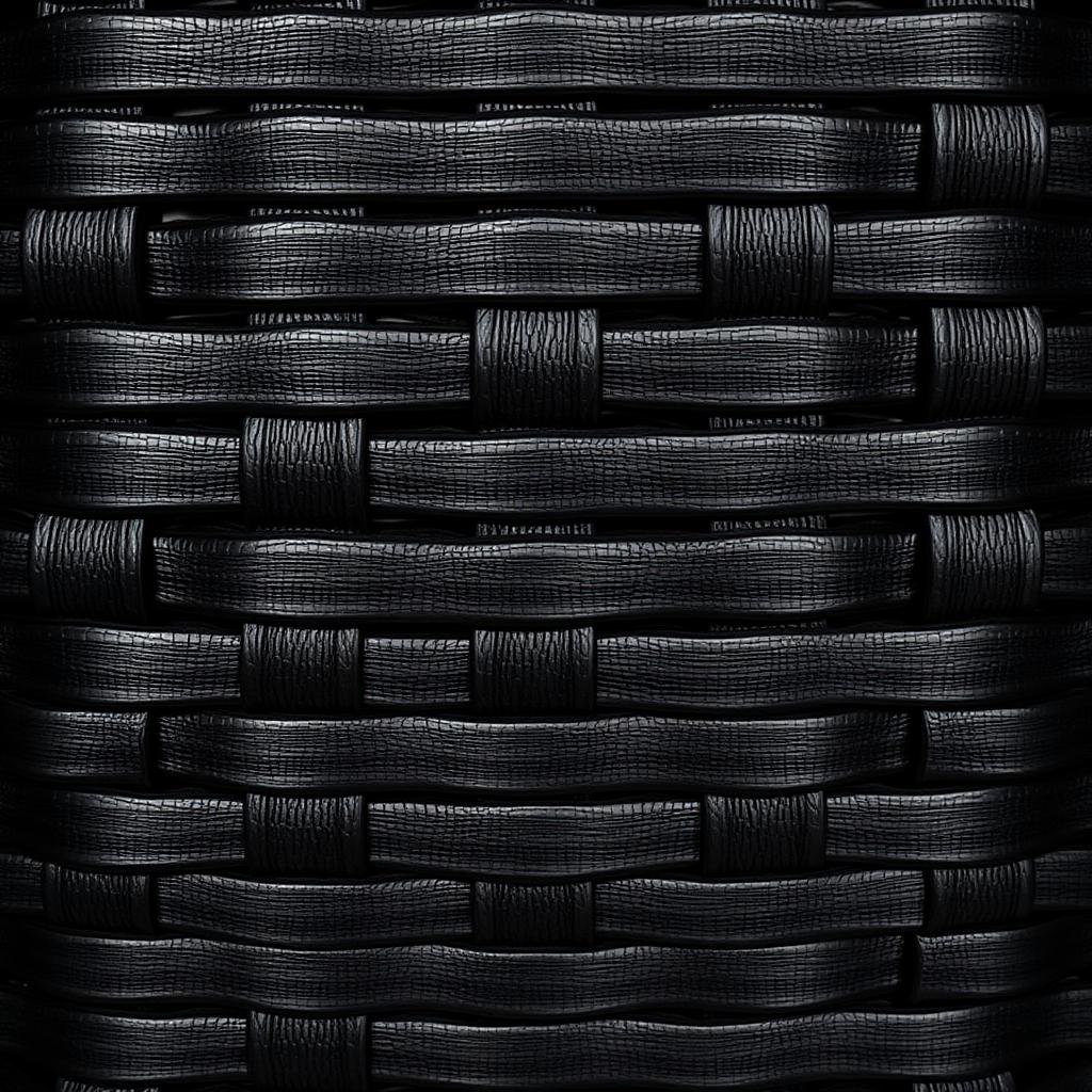 Woven Leather — Black fabric swatch