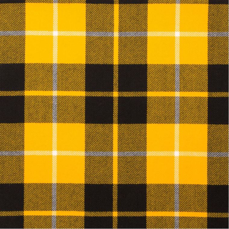Yellow Tartan fabric swatch